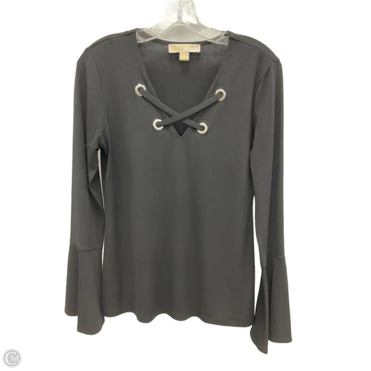 Top Long Sleeve By Michael By Michael Kors In Black, Size: S
