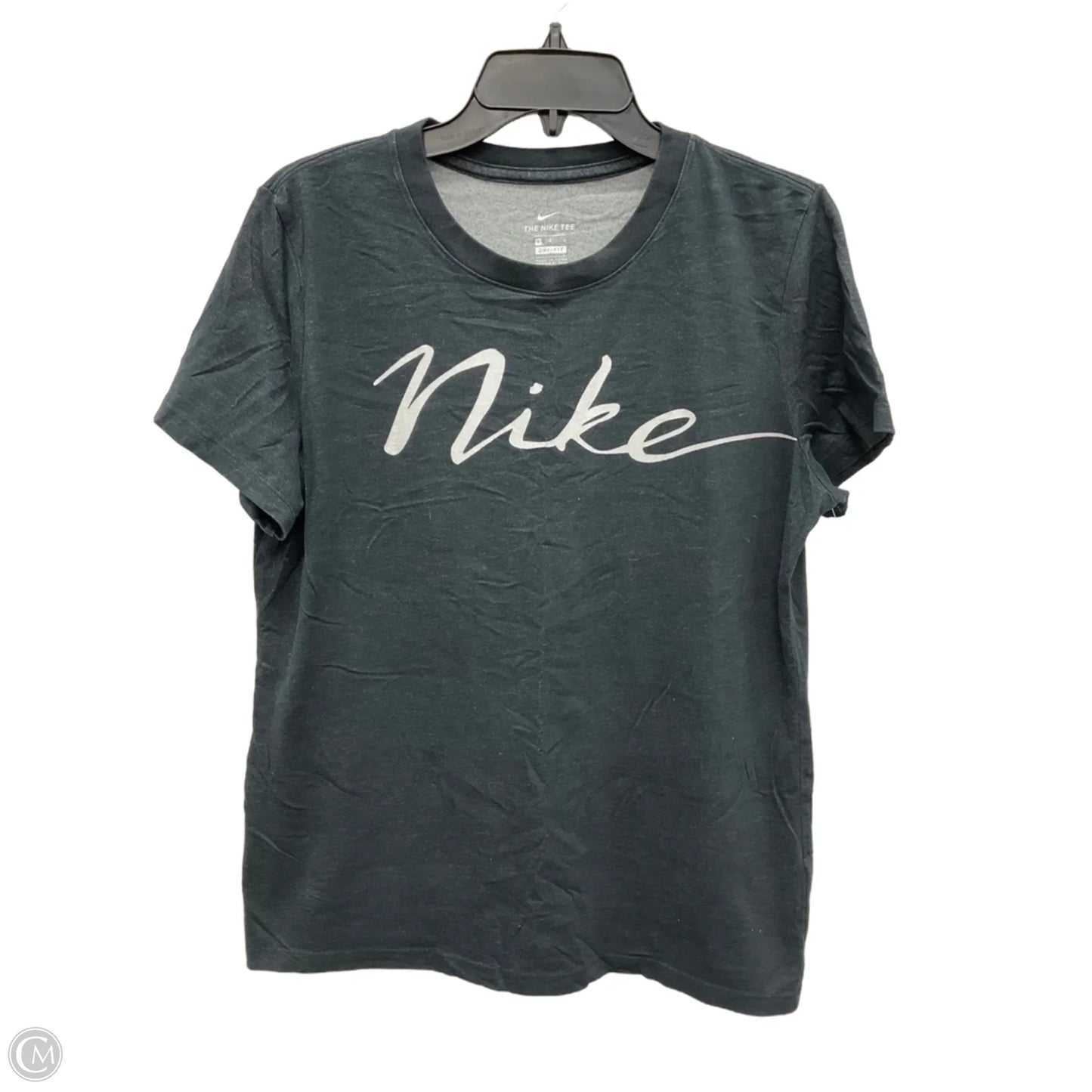 Athletic Top Short Sleeve By Nike Apparel In Grey, Size: L