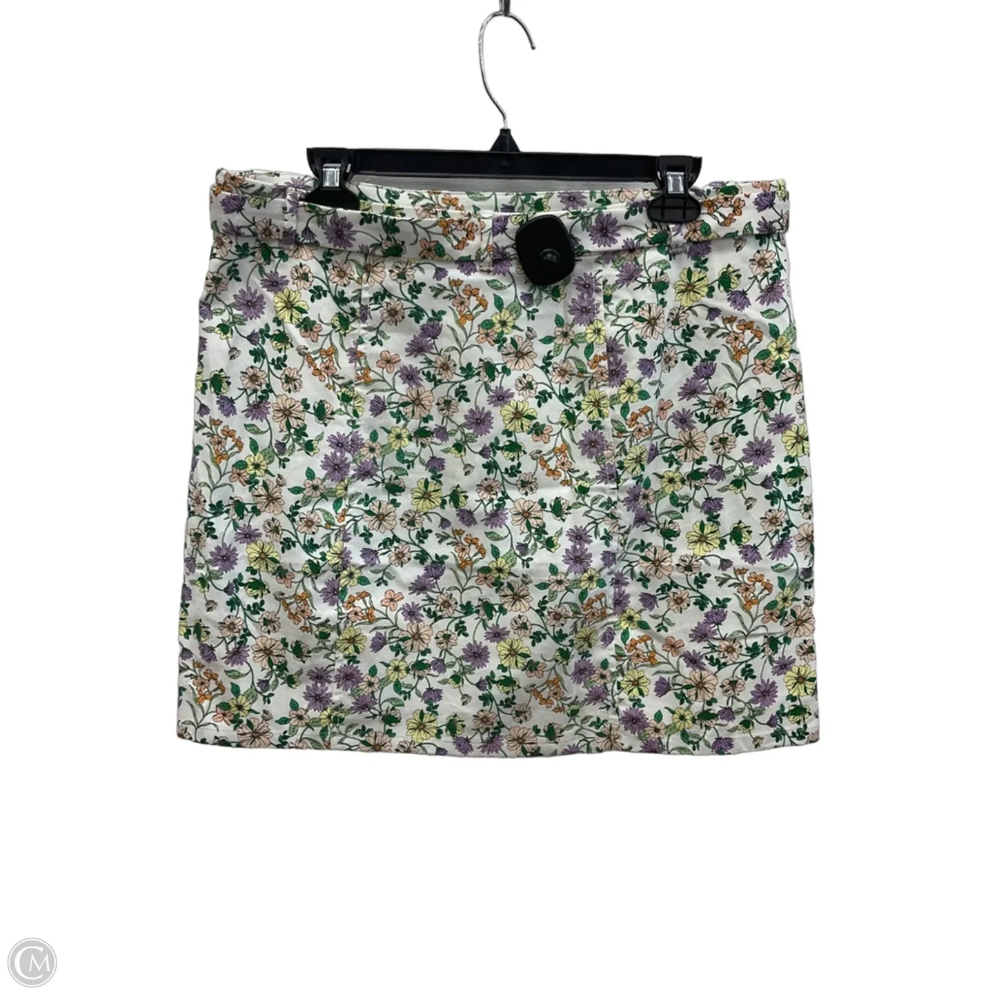 Skirt Midi By Loft In Floral Print, Size: 12