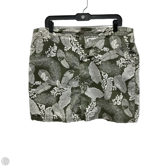 Skort By Croft And Barrow In Green & White, Size: 18