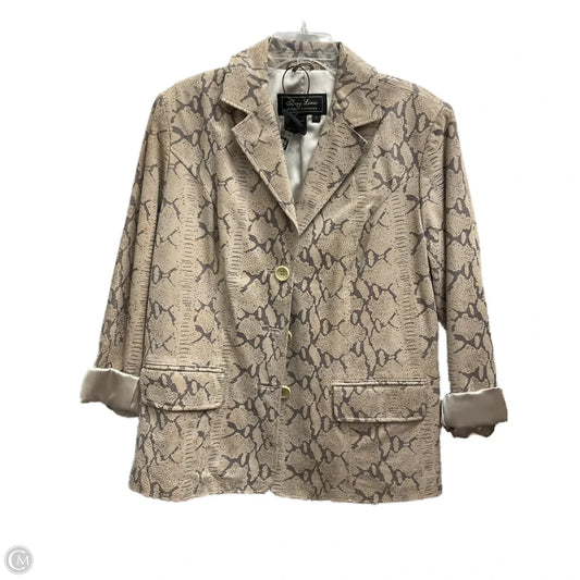 Jacket Leather By Clothes Mentor In Animal Print, Size: M