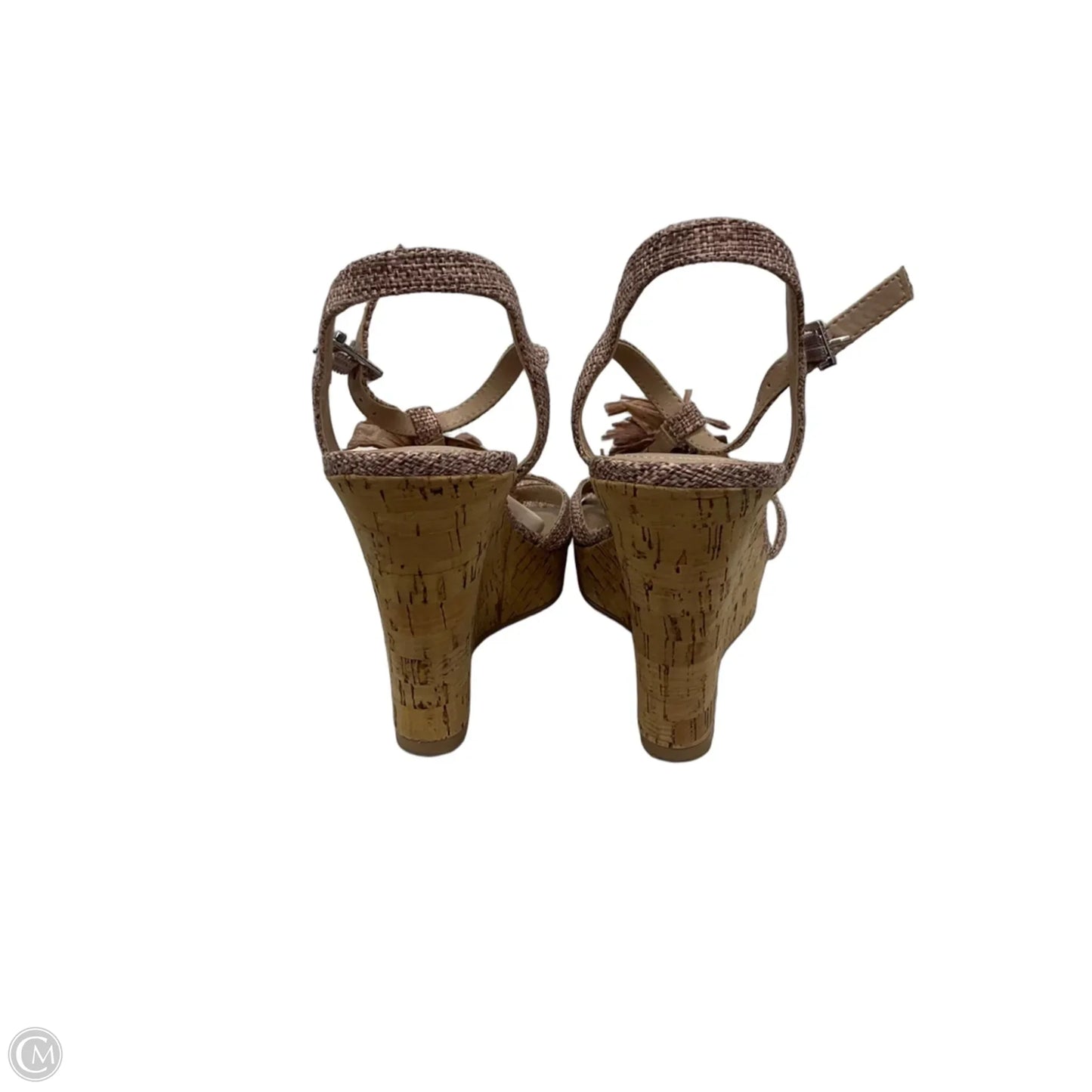 Sandals Heels Wedge By Charles By Charles David In Tan, Size: 8.5