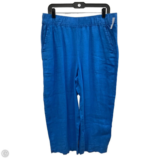 Pants Linen By Tahari In Blue, Size: Xl