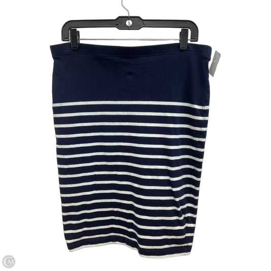 Skirt Midi By Gap In Blue & White, Size: L