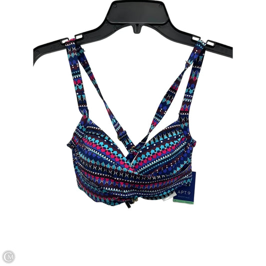 Swimsuit Top By Apt 9 In Blue & Pink, Size: M