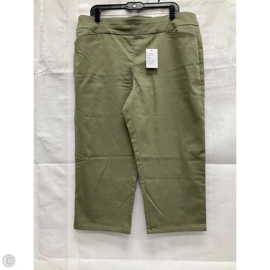 Capris By Croft And Barrow In Green, Size: 18