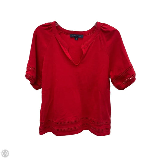 Top Short Sleeve By Tommy Hilfiger In Red, Size: M