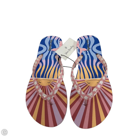 Sandals Flip Flops By Vera Bradley In Blue & Pink, Size: 7.5