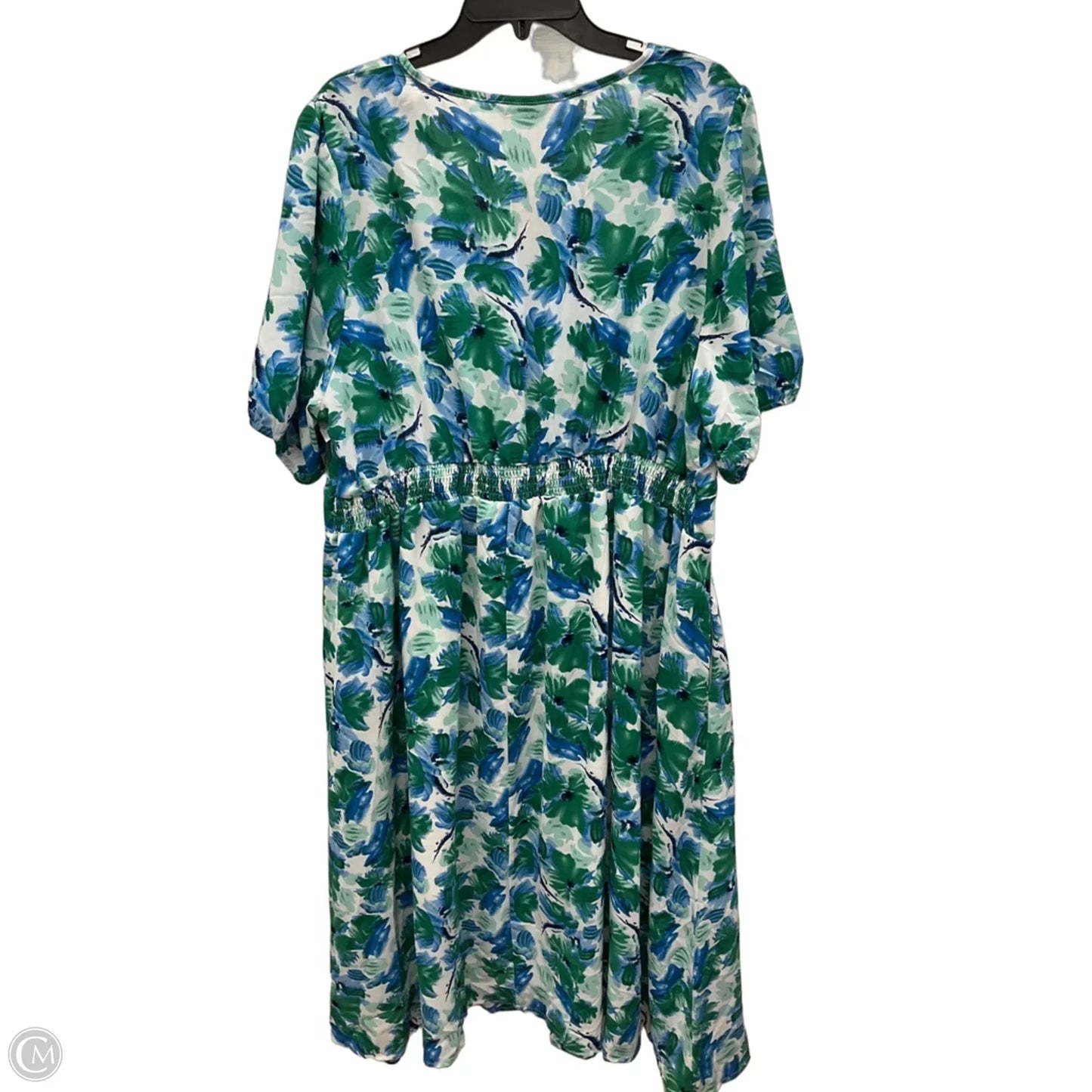 Dress Casual Maxi By Bloomchic In Blue & Green, Size: 1x
