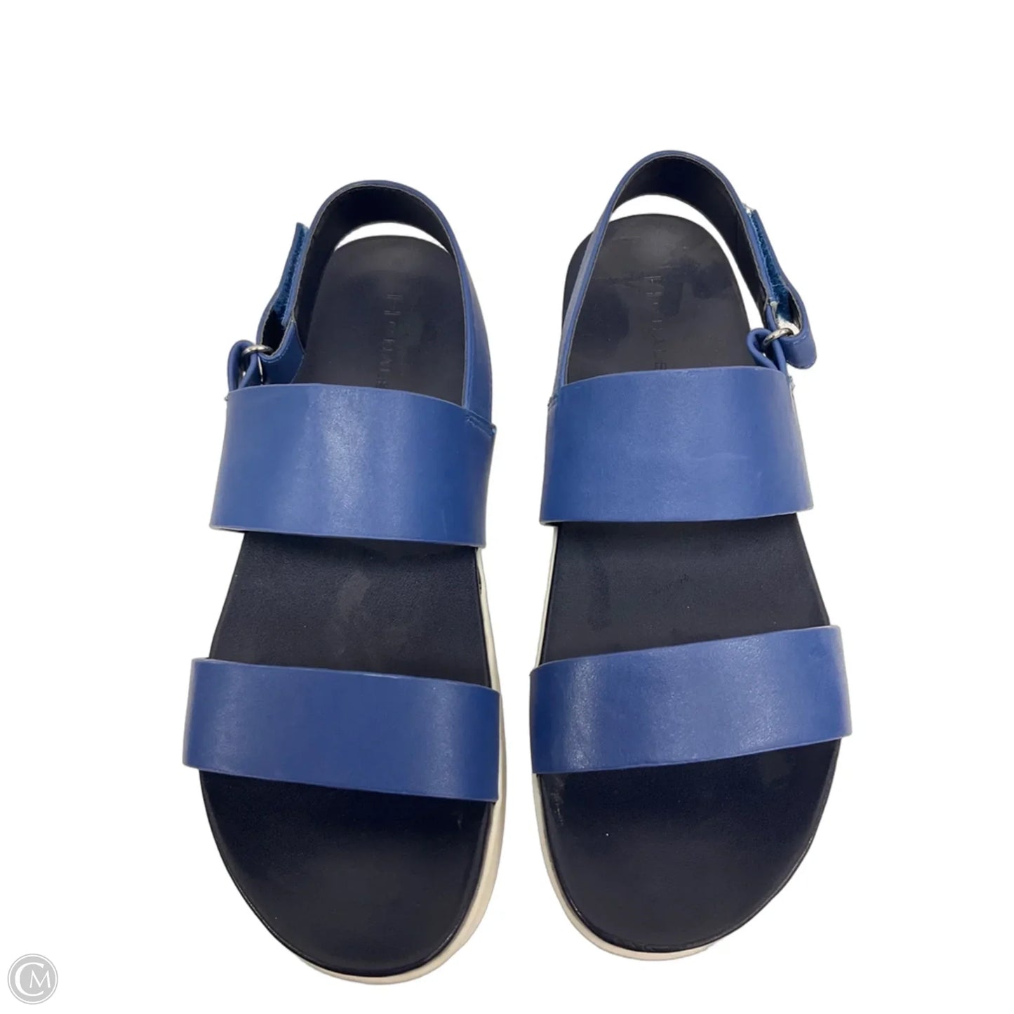 Sandals Heels Wedge By H For Halston In Navy, Size: 7.5
