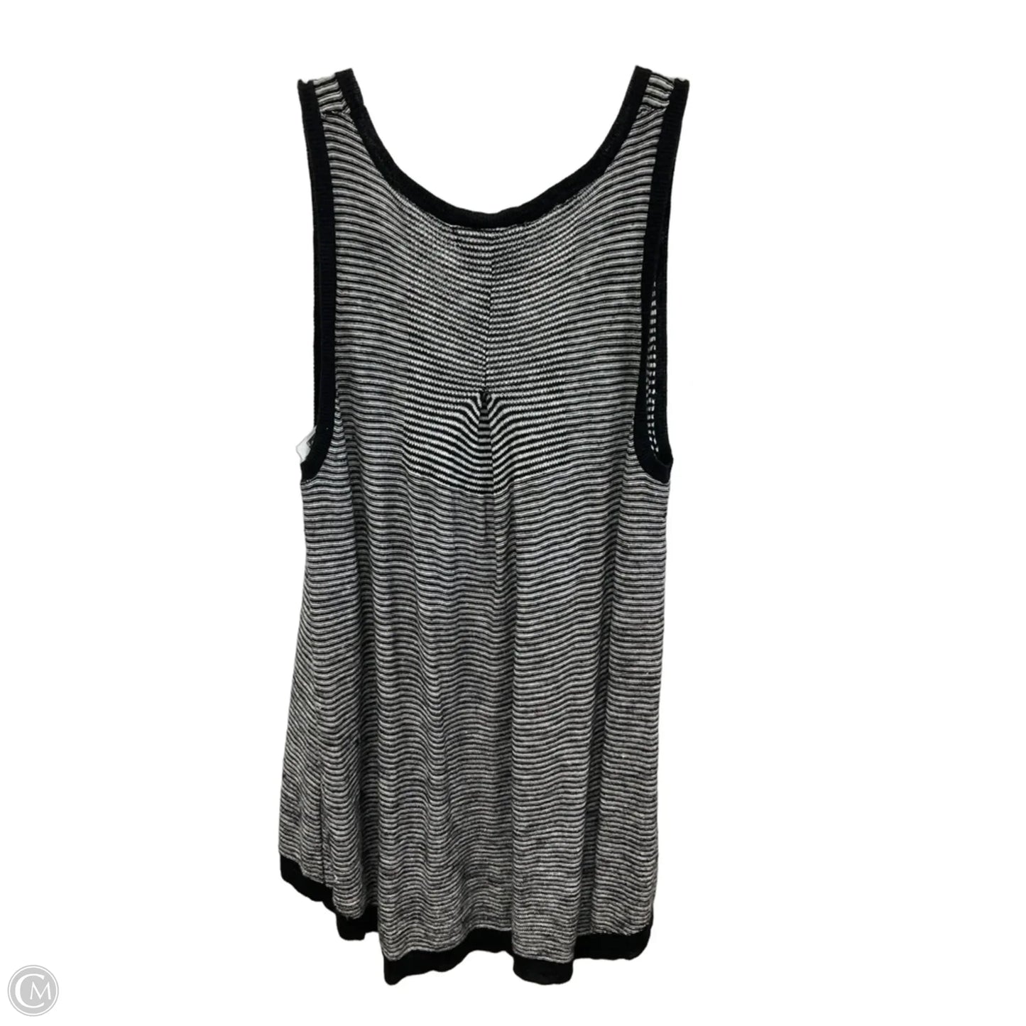 Top Sleeveless By Banana Republic In Black & Grey, Size: S