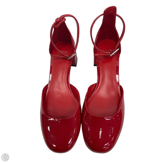 Shoes Heels Block By Mng In Red, Size: 6