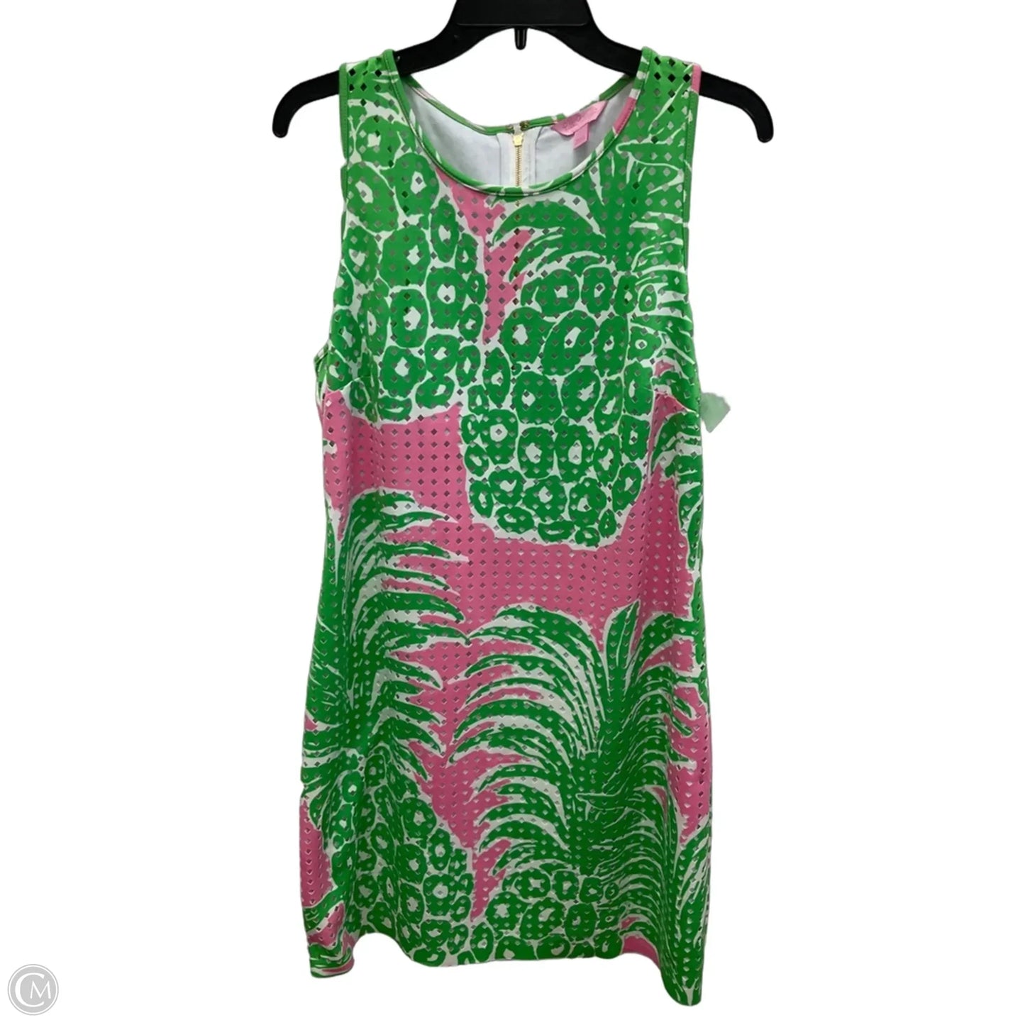 Dress Designer By Lilly Pulitzer In Green & Pink, Size: L