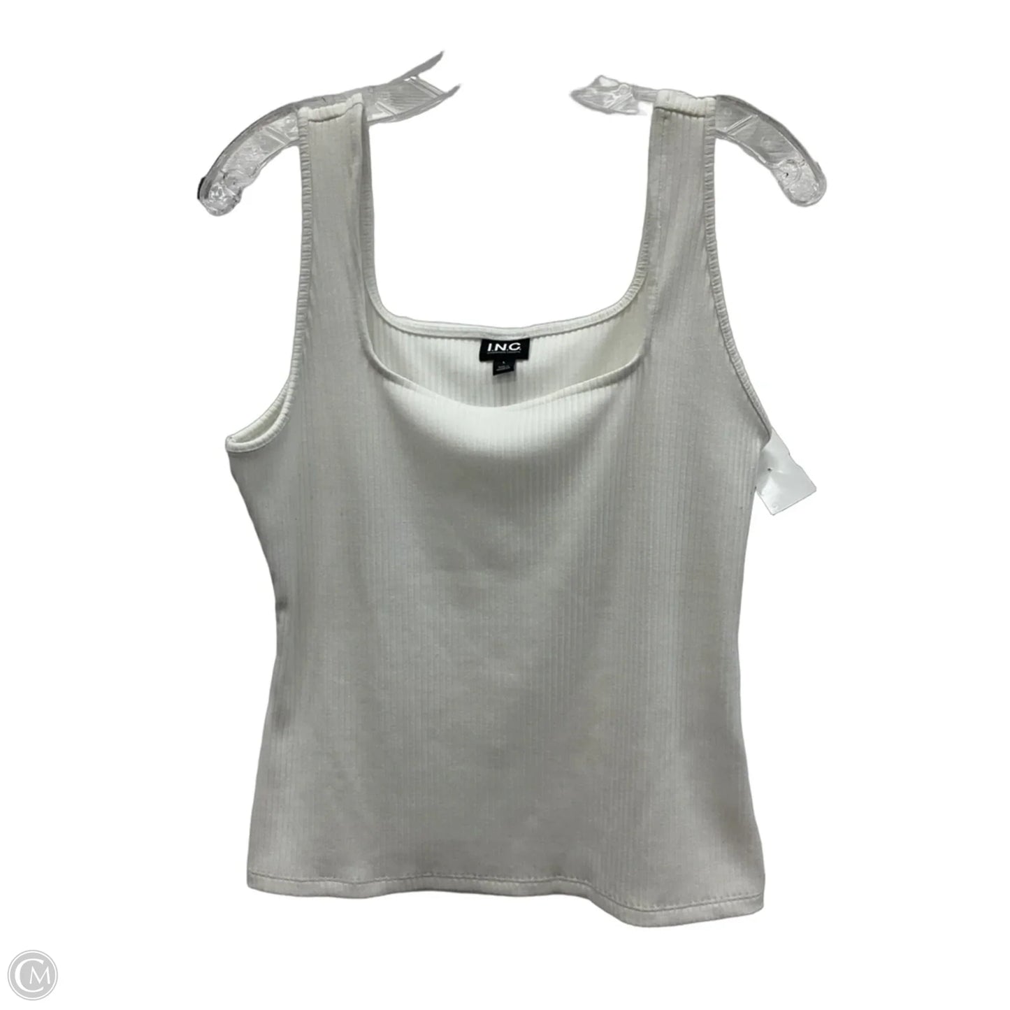 Top Sleeveless By Inc In White, Size: L