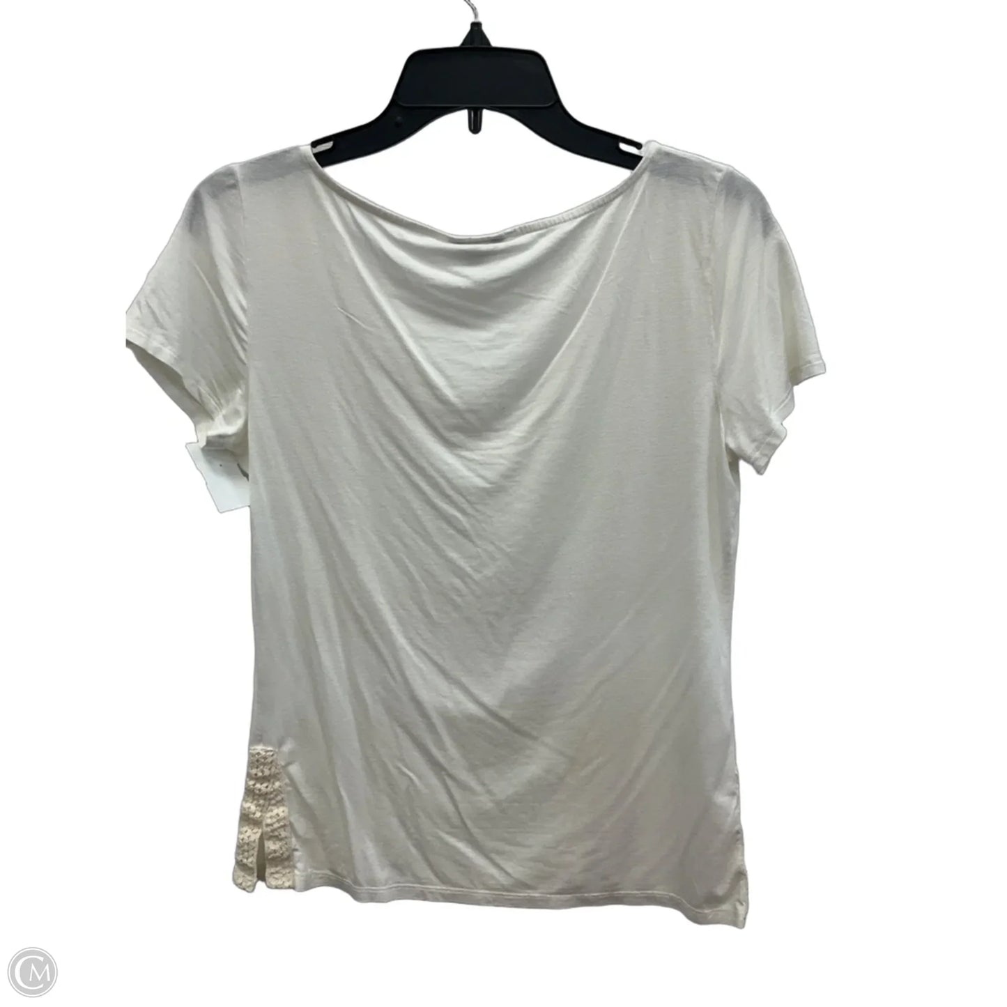 Top Short Sleeve By Ann Taylor In White, Size: S