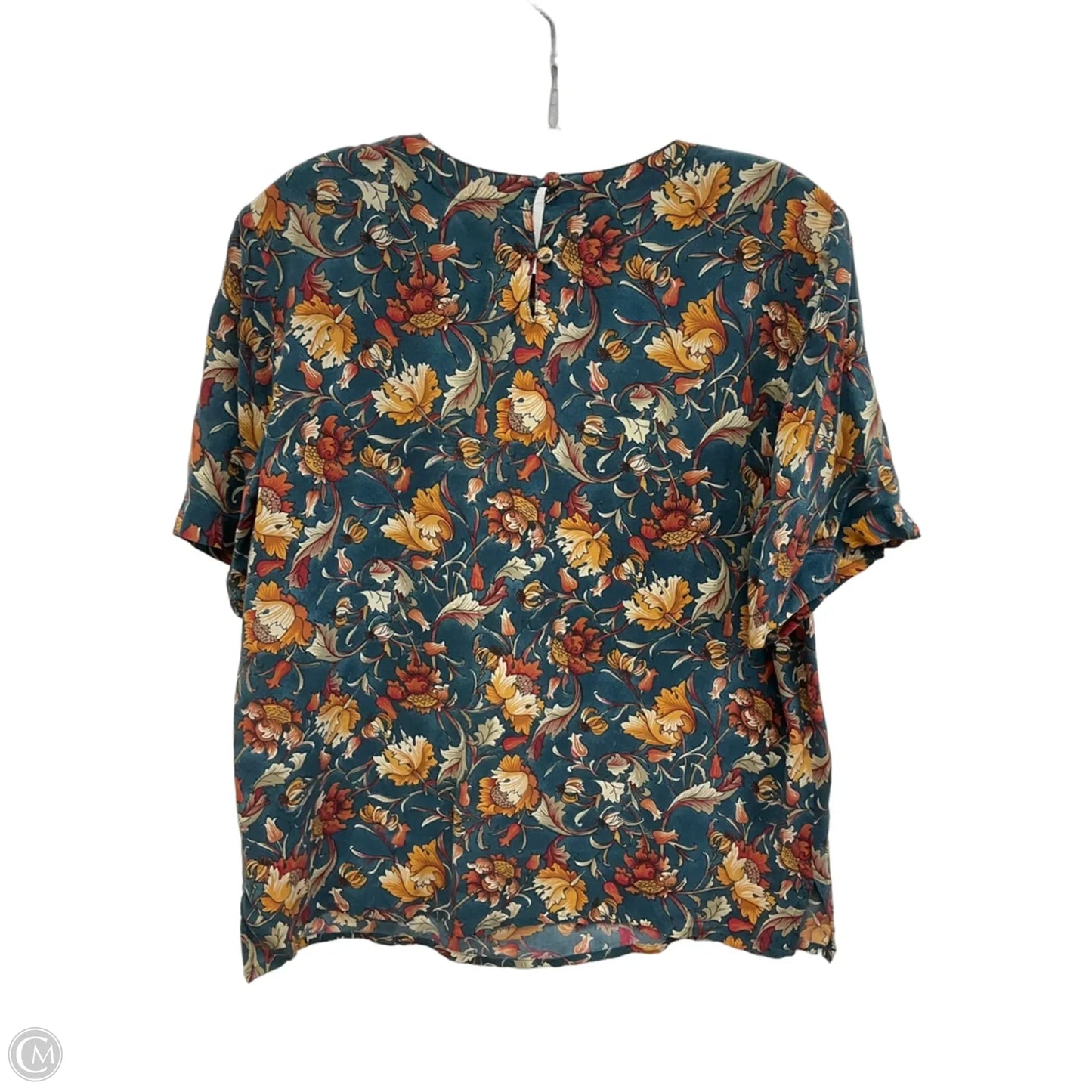 Top Short Sleeve By Clothes Mentor In Blue & Orange, Size: M