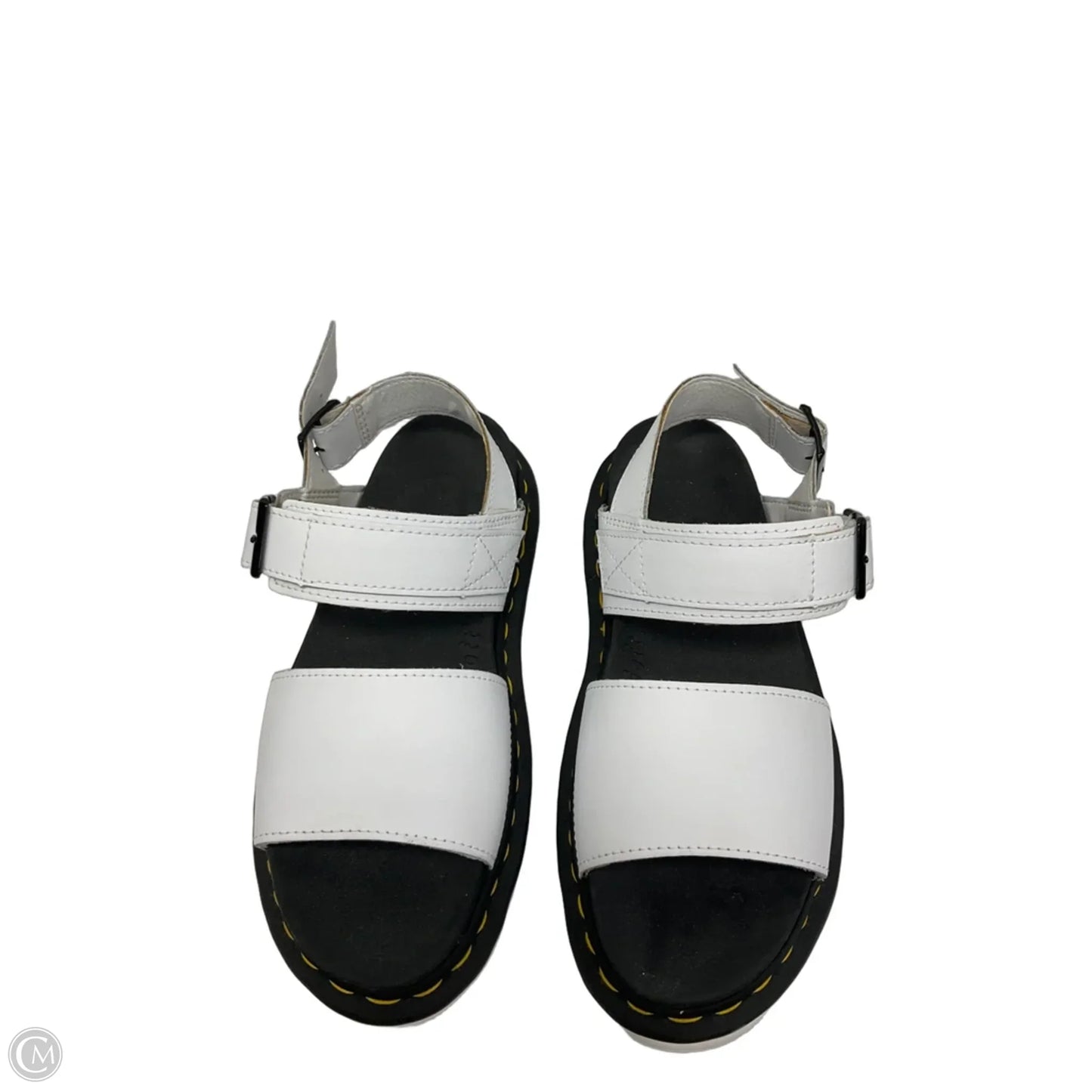 Sandals Flats By Dr Martens In Black & White, Size: 6