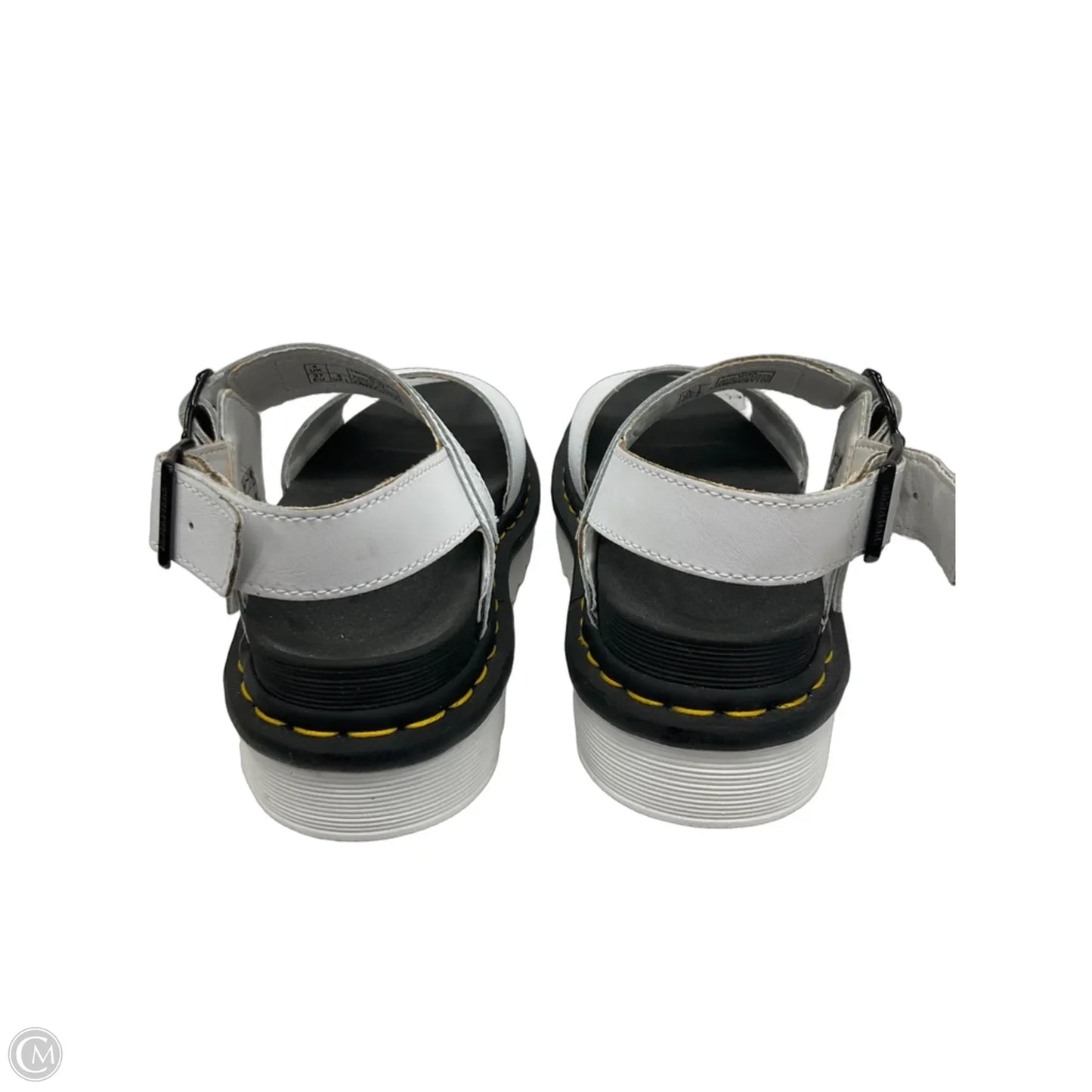 Sandals Flats By Dr Martens In Black & White, Size: 6