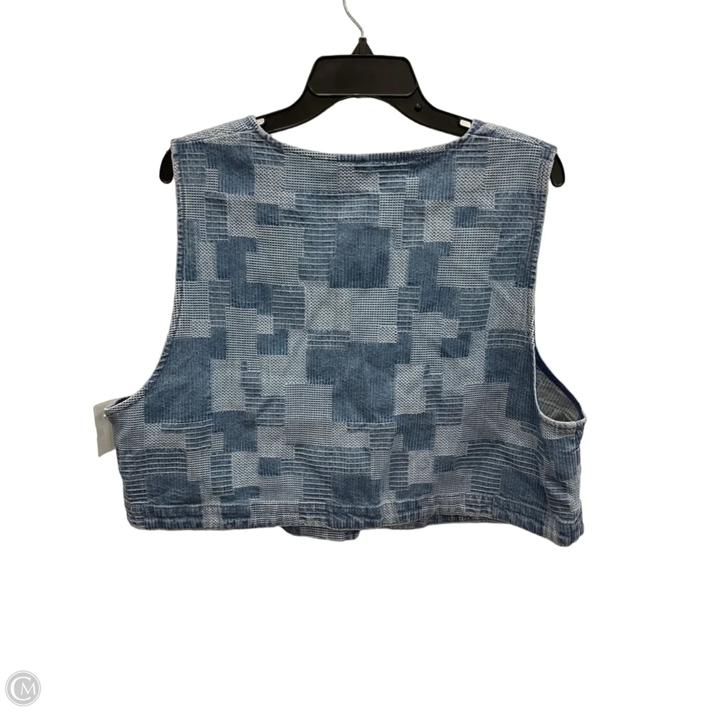 Top Sleeveless By Divided In Blue Denim, Size: Xl