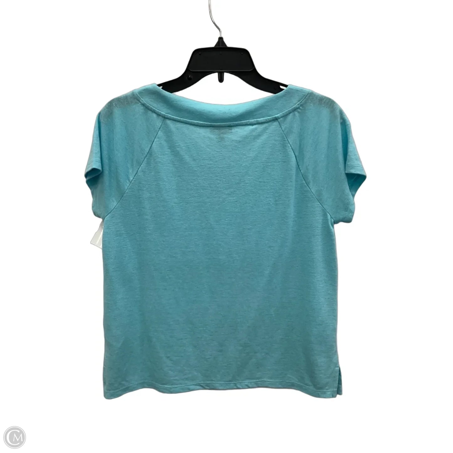 Top Short Sleeve By Talbots In Teal, Size: Mp