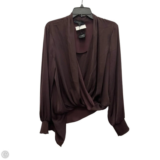 Top Long Sleeve Designer By All Saints In Purple, Size: M