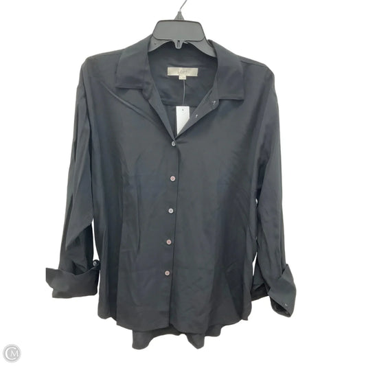 Blouse Long Sleeve By Loft In Black, Size: M