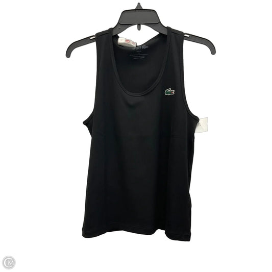 Athletic Tank Top By Lacoste In Black, Size: M