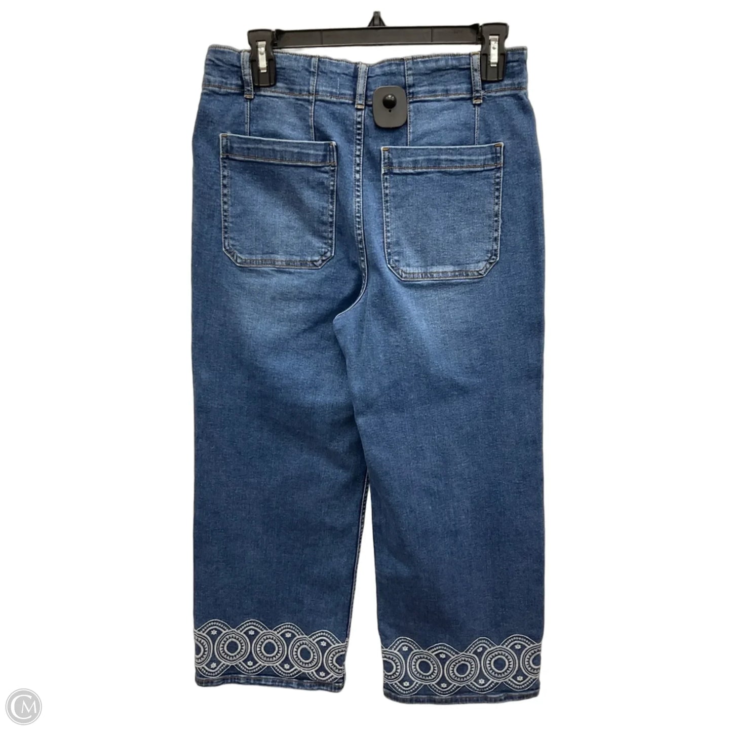 Jeans Wide Leg By Bagatelle In Blue & White, Size: 6