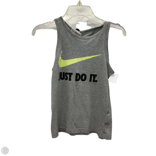 Athletic Tank Top By Nike In Grey, Size: M