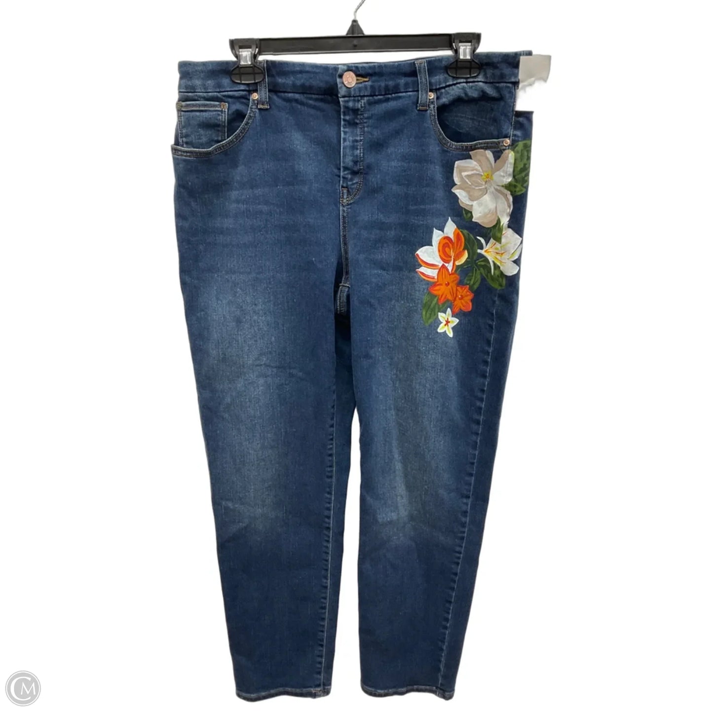 Jeans Boyfriend By Chicos In Blue Denim, Size: 12