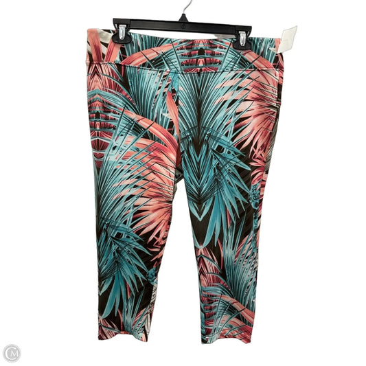Athletic Leggings By Boston Proper In Blue & Pink, Size: L