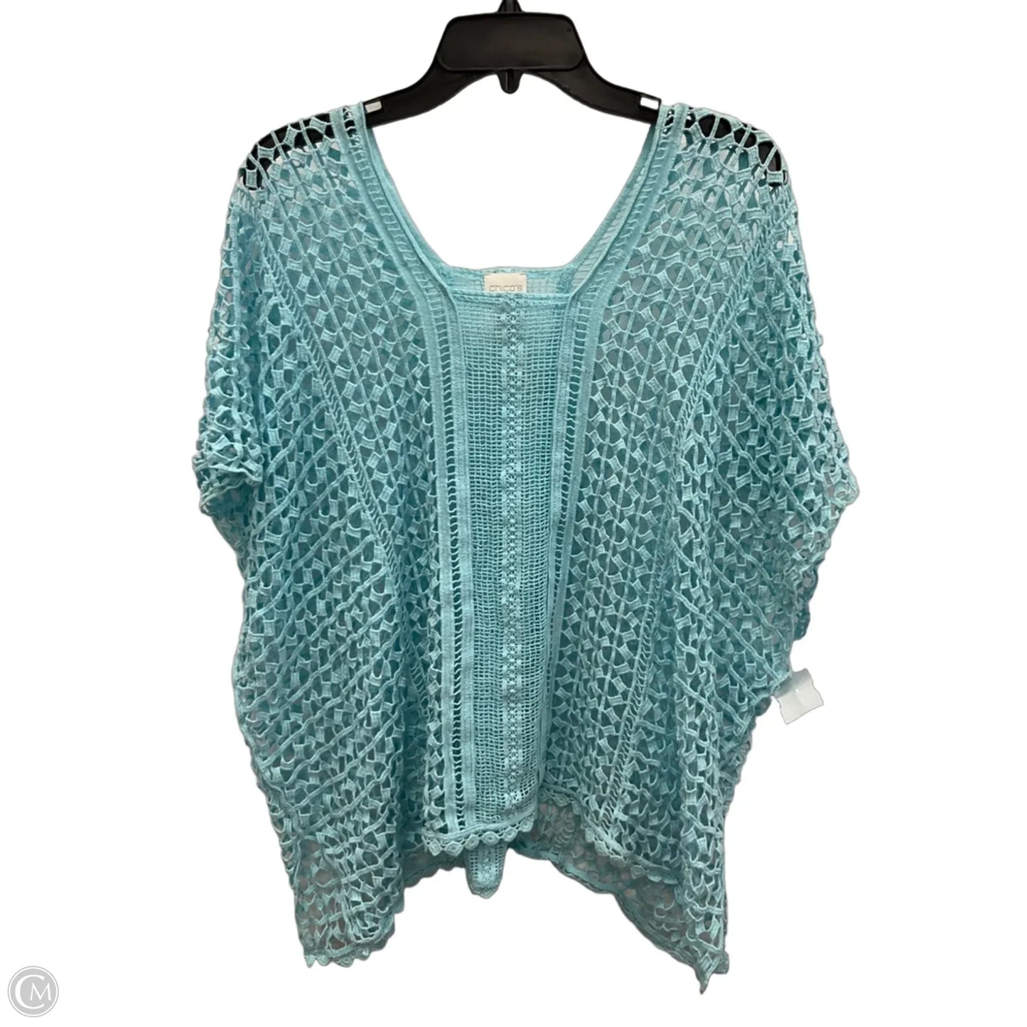 Top Short Sleeve By Chicos In Blue, Size: Xl
