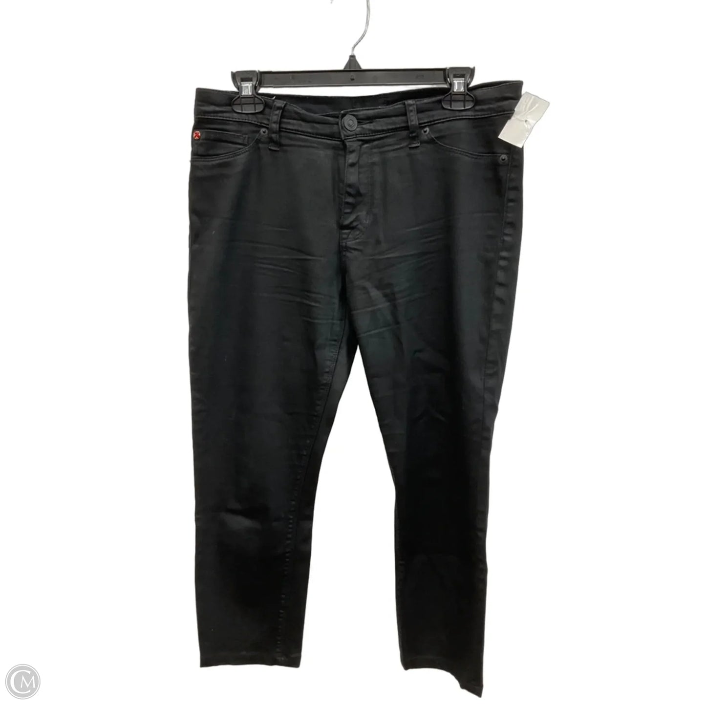 Jeans Skinny By Hudson In Black Denim, Size: 6
