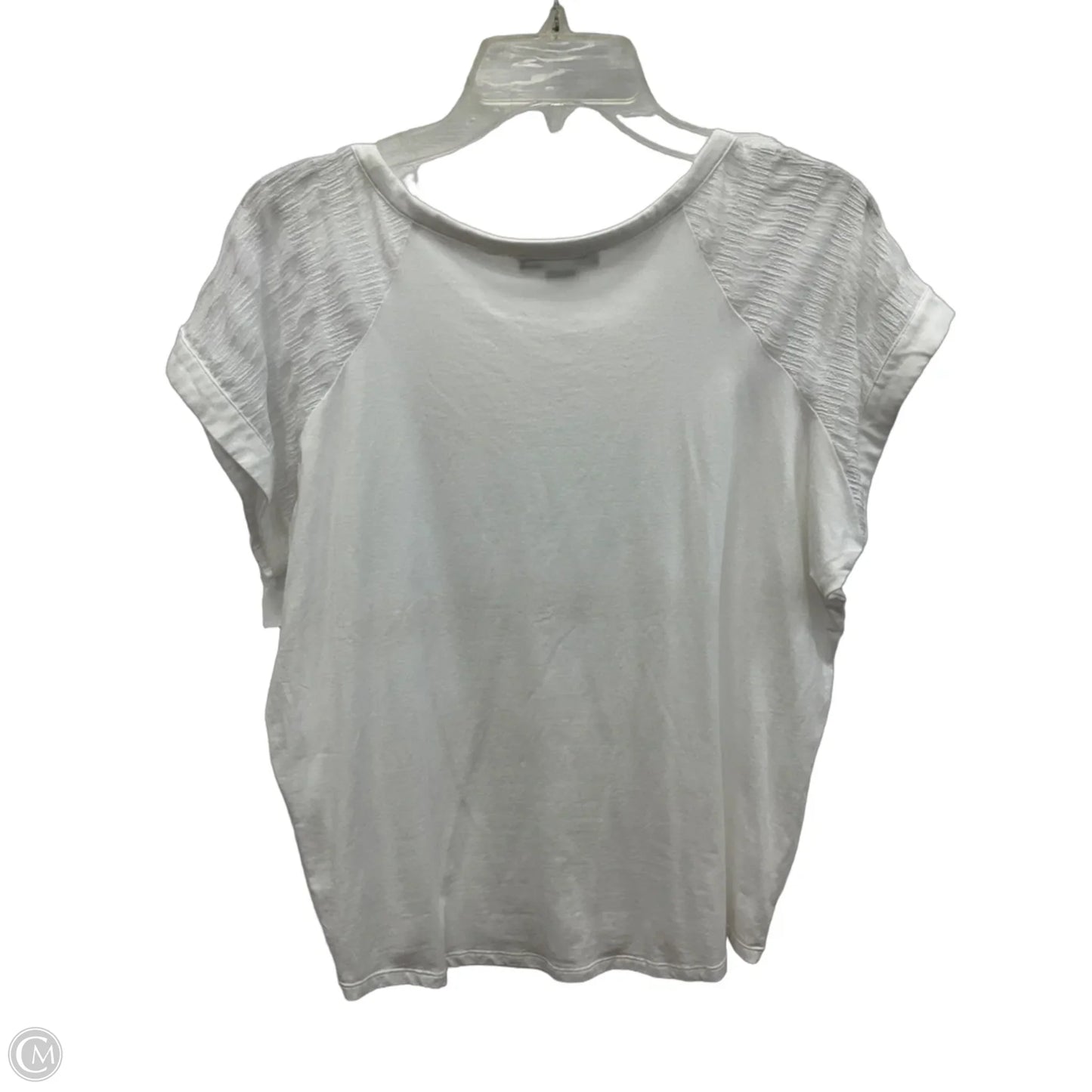 Top Short Sleeve Basic By White House Black Market In White, Size: L
