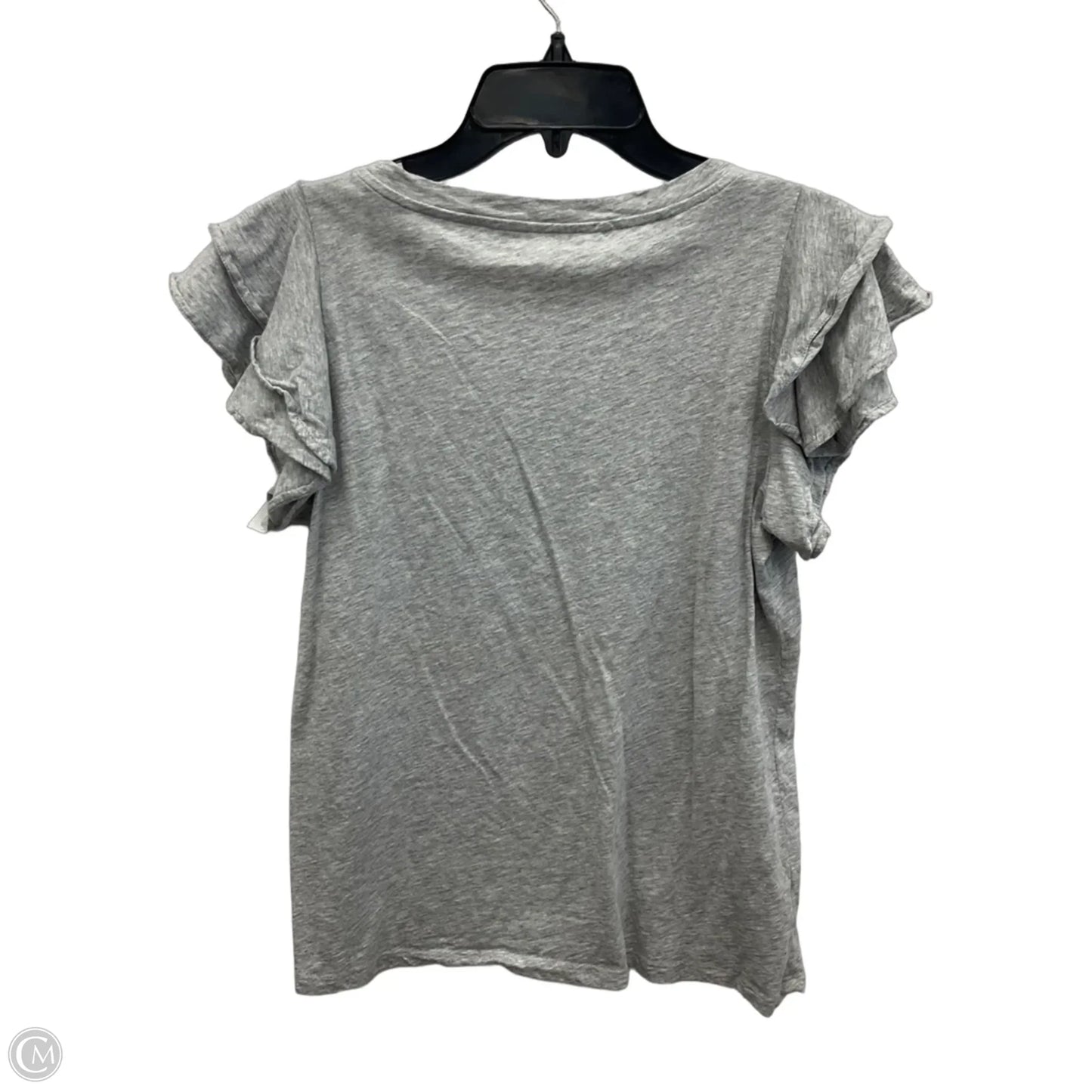 Top Short Sleeve By Loft In Grey, Size: S
