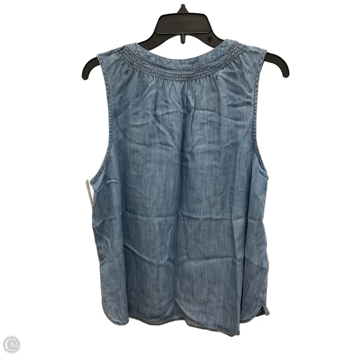 Top Sleeveless By Talbots In Blue Denim, Size: Xlp