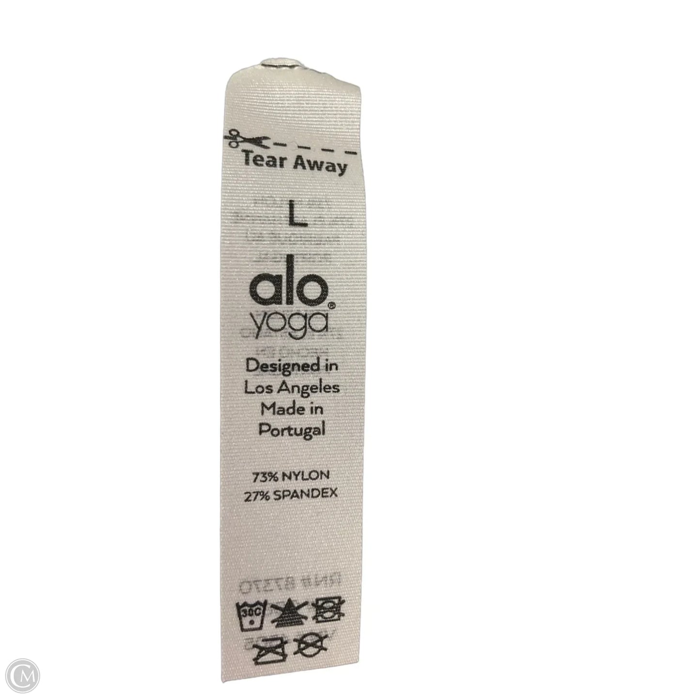 Athletic Leggings By Alo In Grey & White, Size: L