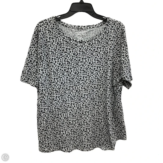 Top Short Sleeve By Loft In Animal Print, Size: Xl