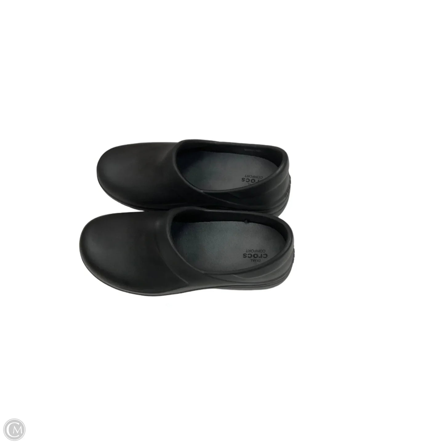 Shoes Flats By Crocs In Black, Size: 8