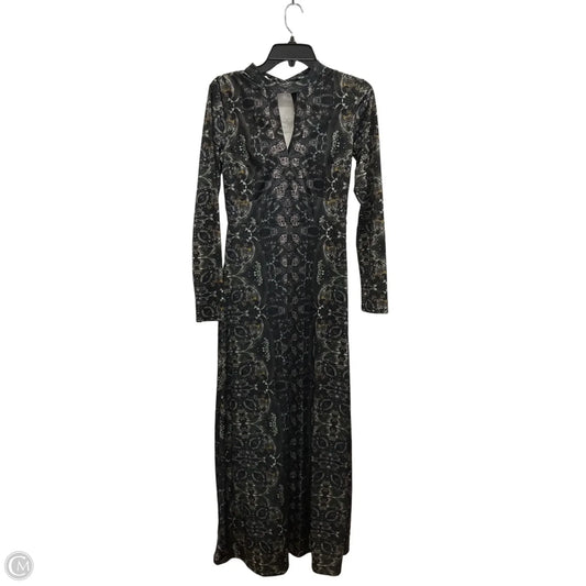 Dress Casual Maxi By Free People In Black & Green, Size: S