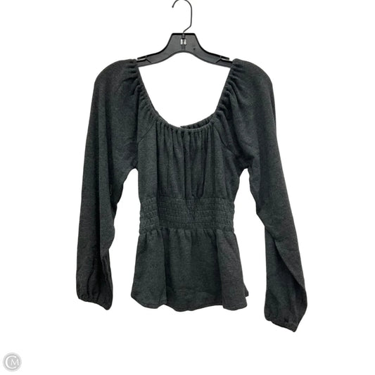 Top Long Sleeve By Madewell In Grey, Size: S