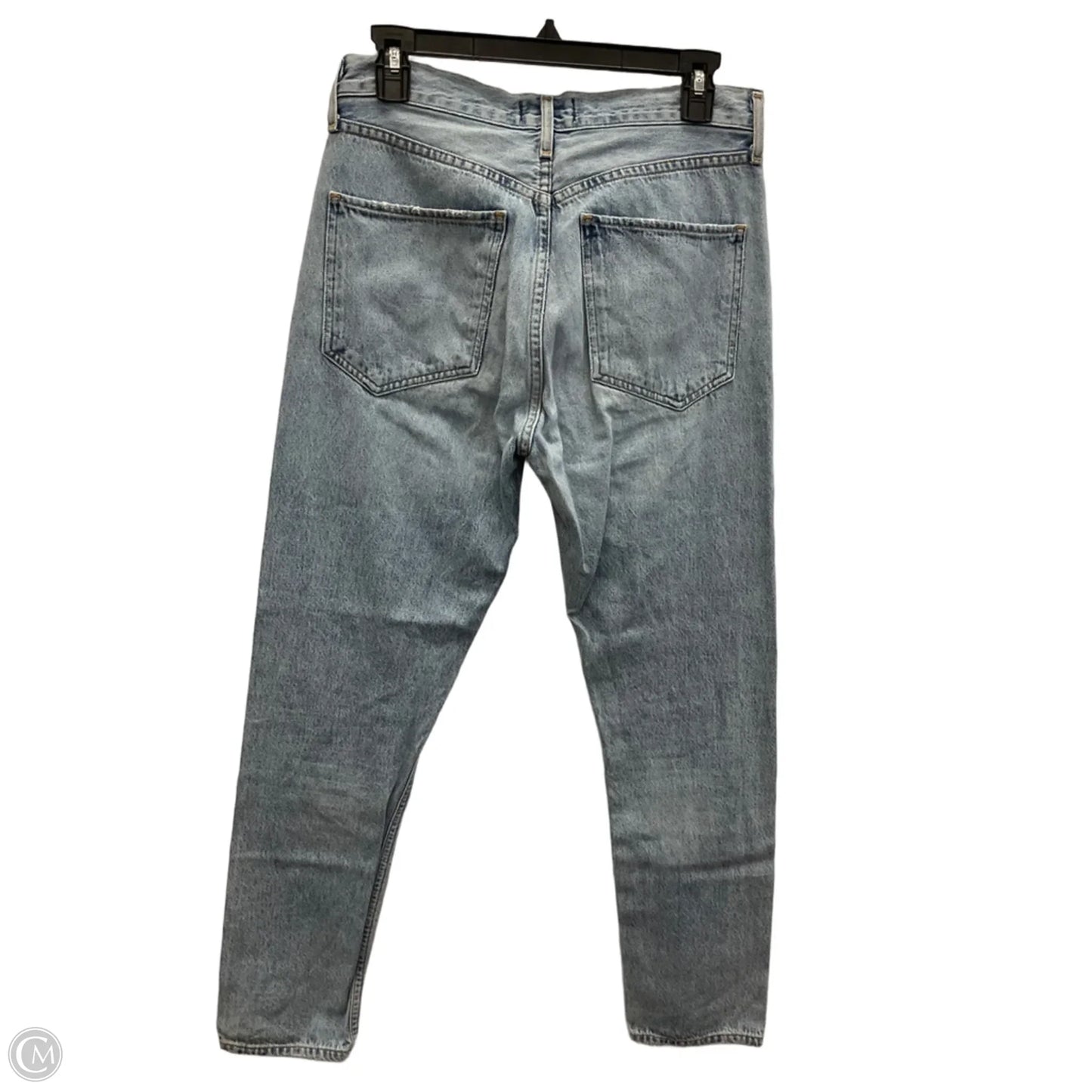 Jeans Straight By Agolde In Blue Denim, Size: 4