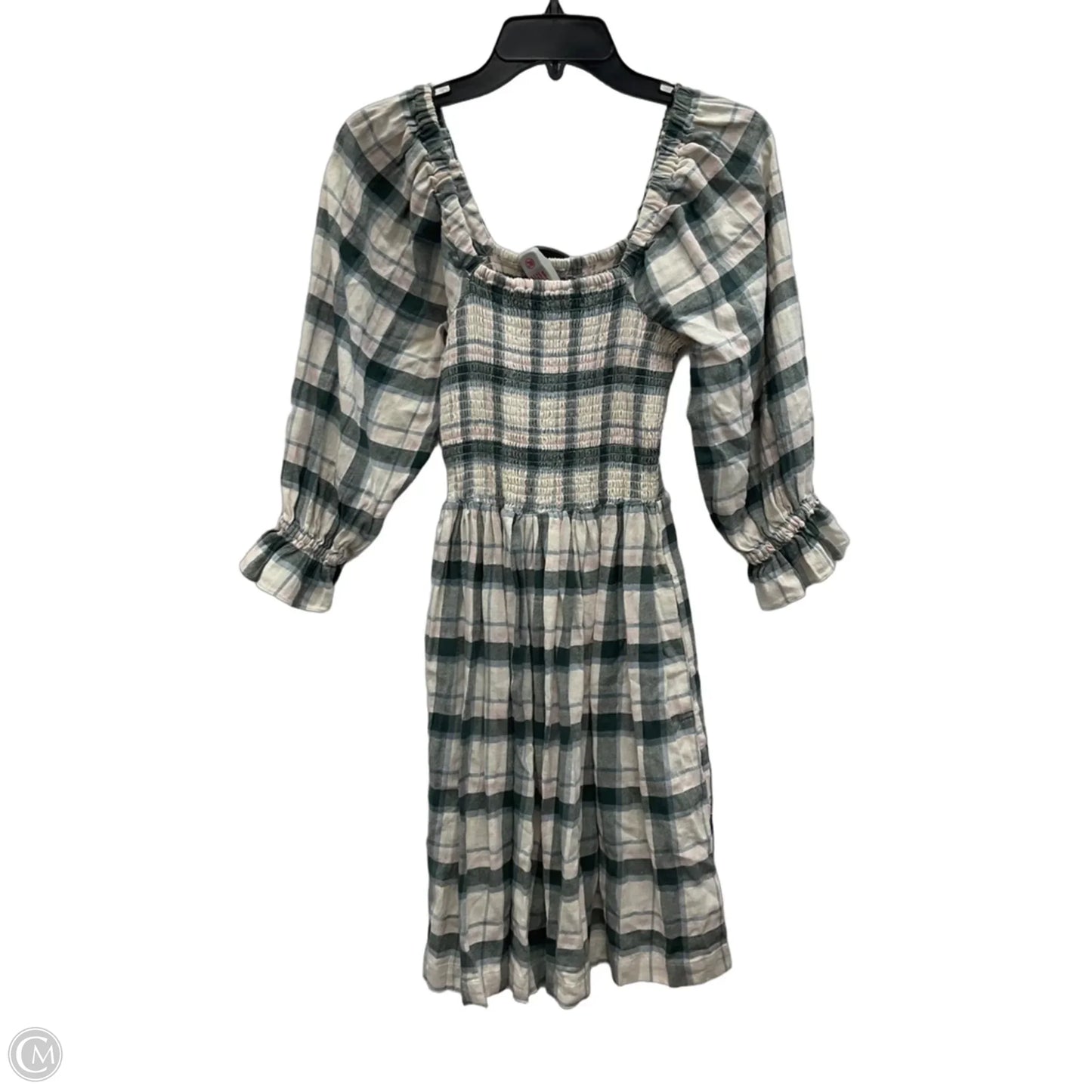 Dress Casual Short By Madewell In Green & Pink, Size: Xs