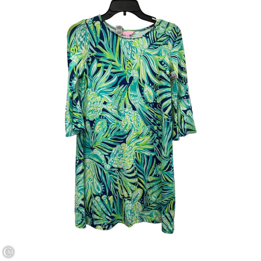 Dress Designer By Lilly Pulitzer In Blue & Green, Size: Xs