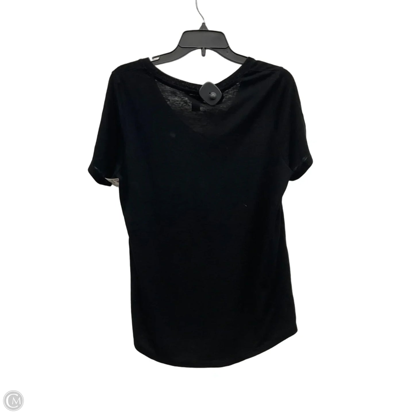 Athletic Top Short Sleeve By Athleta In Black, Size: L