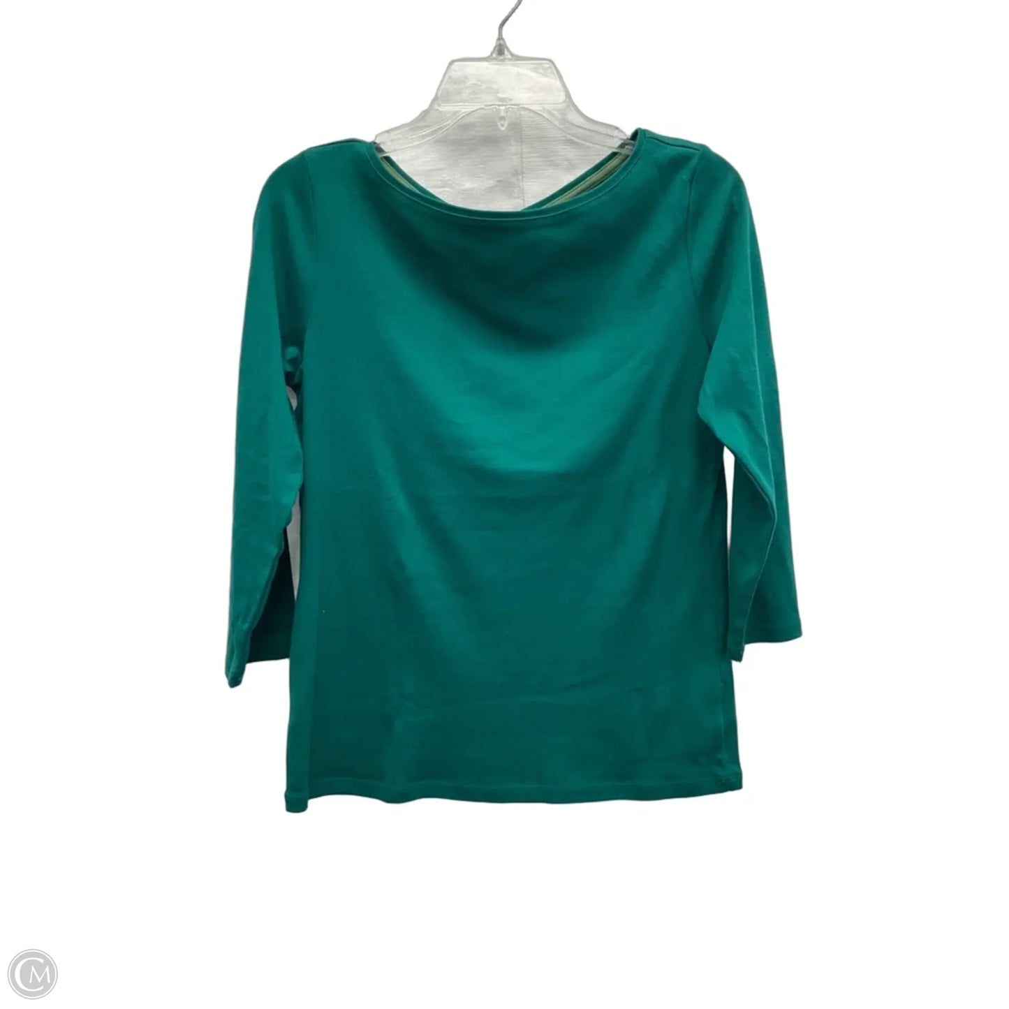 Top Long Sleeve Basic By Talbots In Green, Size: S