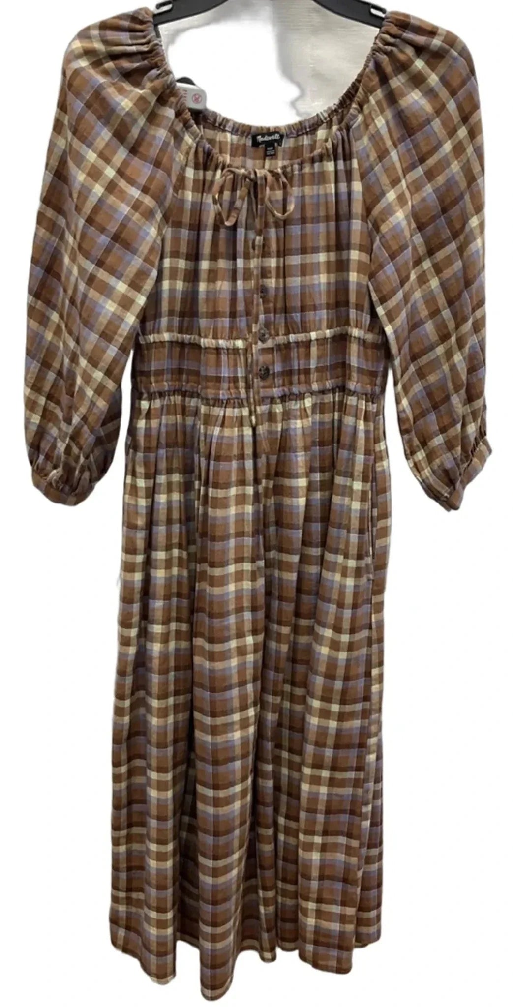 Dress Casual Maxi By Madewell In Blue & Brown, Size: Xsp