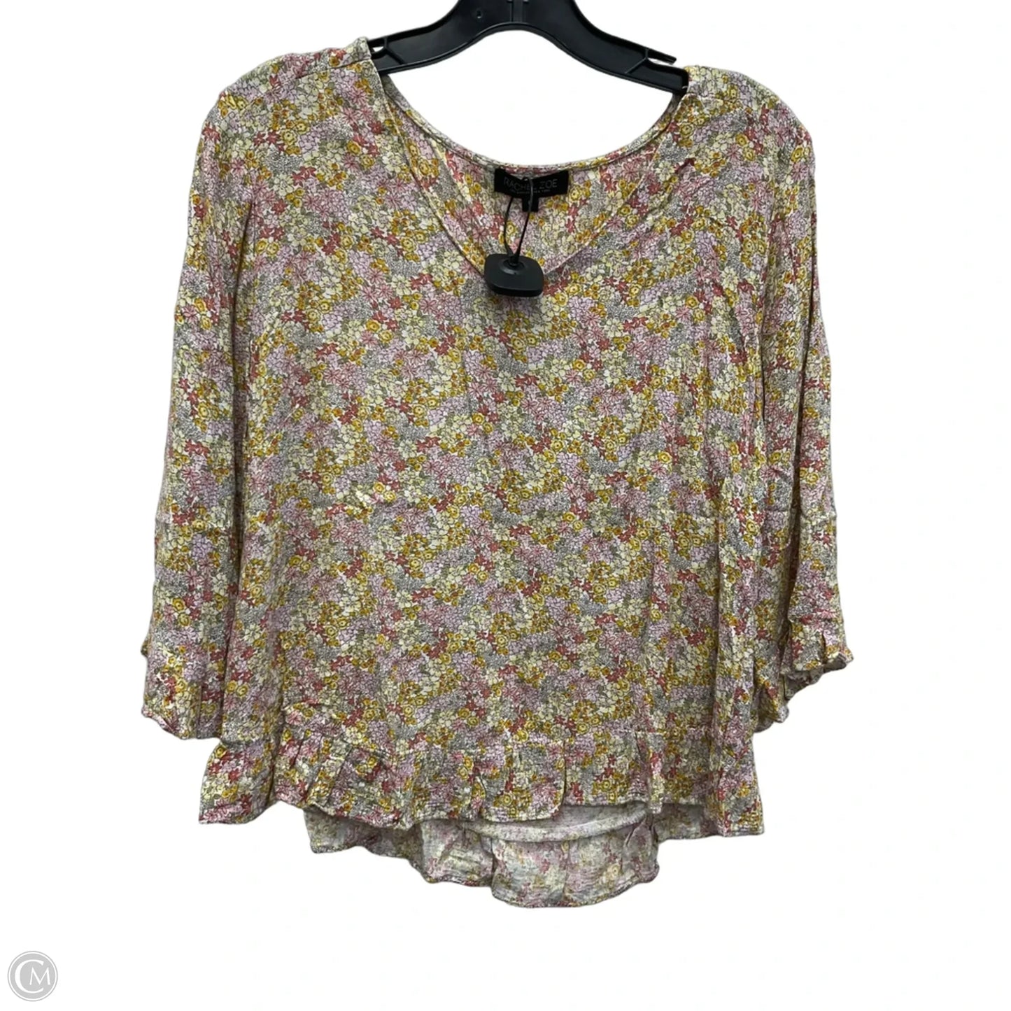 Top 3/4 Sleeve By Rachel Zoe In Floral Print, Size: L