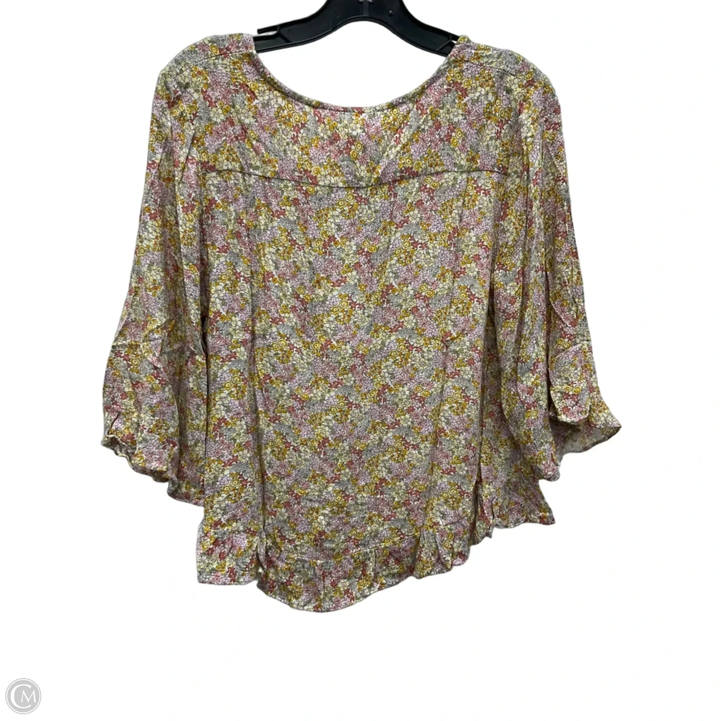 Top 3/4 Sleeve By Rachel Zoe In Floral Print, Size: L