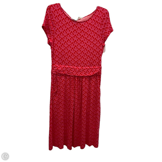 Dress Casual Midi By Boden In Pink & Red, Size: M